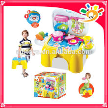 2014 new products child toy LIGHT MUSIC KITCHENWARE STORAGE BOX COOKING SET FOR FUN Kitchen Set Kitchen Tool